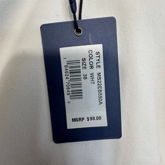 Peter Millar Performance Chino Short Mens 38 White Stretch Straight Leg Pockets - Picture 8 of 10